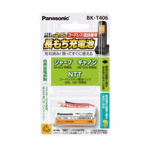 パナソニック BK-T406 充電式ニッケル水素電池 2.4VPanasonic HHR-T406の後継品[BKT406] 返品種別A