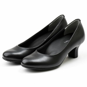 Lady worker（レディワーカー） ラウンドトゥパンプス（ブラック・サイズ：24.5cm） Black Pumps LO-16700-008-24.5返品種別A