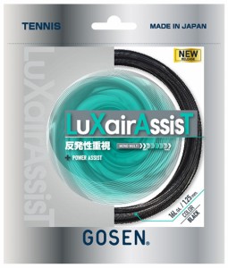 ゴーセン GOS-TSLXA1BK 硬式テニス用ガット　ラクシアシスト16L（ブラック・長さ1.25mm×12.2m）GOSEN[GOSTSLXA1BK] 返品種別A