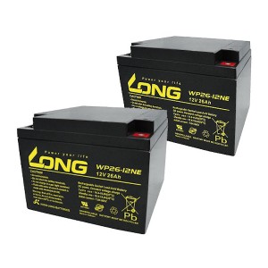 LONG BATTERY WP26-12NE 制御弁式鉛蓄電池 電動車・セニアカー用 /2個セット【他商品との同時購入不可】[WP2612NELONG] 返品種別B