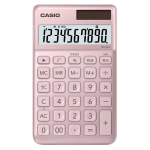 カシオ NS-S10-PK 電卓　10桁 （ライトピンク）CASIO　スタイリッシュ電卓　大判手帳タイプ[NSS10PKN] 返品種別A