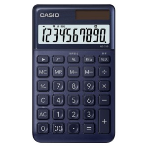 カシオ NS-S10-NY 電卓　10桁 （ネイビー）CASIO　スタイリッシュ電卓　大判手帳タイプ[NSS10NYN] 返品種別A