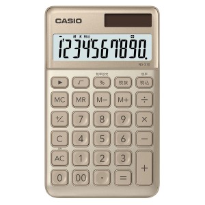 カシオ NS-S10-GD 電卓　10桁 （ゴールド）CASIO　スタイリッシュ電卓　大判手帳タイプ[NSS10GDN] 返品種別A