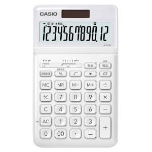 カシオ JF-S200-WE 電卓　12桁 （ホワイト）CASIO　スタイリッシュ電卓　ジャストタイプ[JFS200WEN] 返品種別A