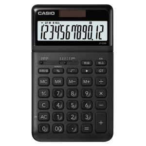 カシオ JF-S200-BK 電卓　12桁 （ブラック）CASIO　スタイリッシュ電卓　ジャストタイプ[JFS200BKN] 返品種別A