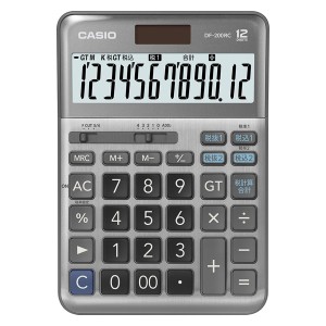 カシオ DF-200RC-N 電卓 12桁CASIO 軽減税率計算対応電卓 デスクタイプ[DF200RCN] 返品種別A