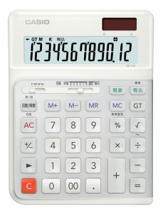 カシオ DE-12D-WE-N 人間工学電卓 12桁（ホワイト）[DE12DWEN] 返品種別A
