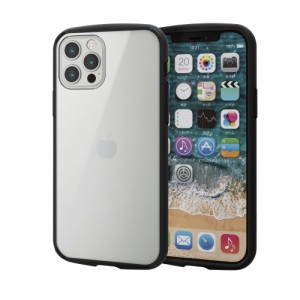 エレコム PM-A20BTSLFCBK iPhone 12/12 Pro（6.1インチ）用 ハイブリッド ケース TOUGH SLIM LITE フレームカラー（ブラック）[PMA20BTSL