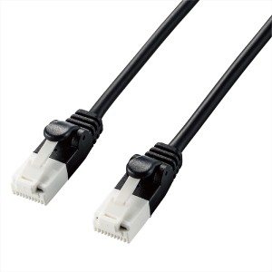 エレコム LD-GPAYT/BK20 やわらかLANケーブル CAT6A 爪折れ防止 2.0m（ブラック）[LDGPAYTBK20] 返品種別A