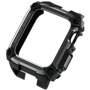 エレコム AW-44CSZEROBK Apple Watch カバーケース SE / Series 6 / 5 / 4 [ 44mm ] バンパー ハイブリッド 側面保護 耐衝撃 2重構造 傷