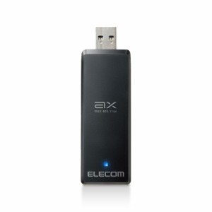 エレコム WDC-X1201DU3-B 無線LAN 子機 1201Mbps + 574Mbps Wi-Fi6 11ax/ac/n/a/g/b 5GHz/2.4GHz USB3.0/2.0 高速 ビームフォーミング WP