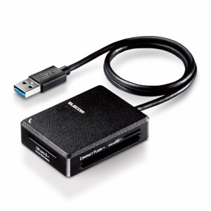 エレコム MR3-C402BK USB3.0対応カードリーダー SD+microSD+MS+CF対応 ケーブル50cm付 USB-A（ブラック）[MR3C402BK] 返品種別A