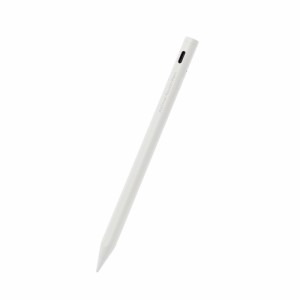 エレコム P-TPACSTAP02WH タッチペン 充電式 スタイラスペン 極細 マグネット付（ペン先2mm）（ホワイト）[PTPACSTAP02WH] 返品種別A