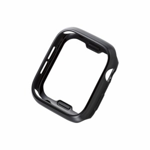 エレコム AW-20MBPUBK Apple Watch カバーケース SE / Series 6 / 5 / 4 [ 44mm ] バンパー ソフト 側面保護 耐衝撃 傷防止 モデル番号[ 