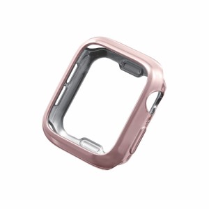 エレコム AW-20SBPUPNG Apple Watch カバーケース SE / Series 6 / 5 / 4 [ 40mm ] バンパー ソフト 側面保護 耐衝撃 傷防止 モデル番号[
