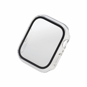 エレコム AW-21AFCGCCR アップルウォッチ カバー Apple Watch Series 9 / 8 / 7 [ 45mm ] フルカバー ハイブリッド ケース 強化ガラス セ