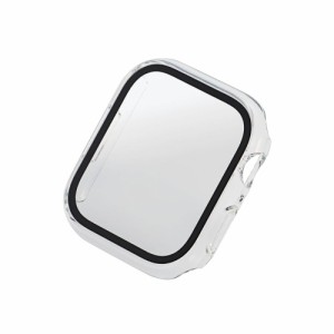 エレコム AW-21AFCGCR アップルウォッチ カバー Apple Watch Series 9 / 8 / 7 [ 45mm ] フルカバー ハイブリッド ケース 強化ガラス 硬