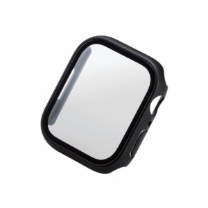 エレコム AW-21AFCGMBK アップルウォッチ カバー Apple Watch Series 9 / 8 / 7 [ 45mm ] フルカバー ハイブリッド ケース 強化ガラス 反