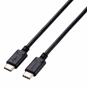 エレコム U2C-CC5PC20NBK USB Type C ケーブル USB-C to USB-C 2m 充電/データ転送用 PD 100W 5A USB2.0 コンパクトコネクタ RoHS指令準