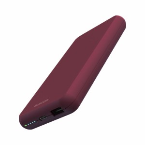 エレコム DE-C38-10000RD モバイルバッテリー 10000mAh 大容量 15W / 3A 入出力( Type-C ×1) 出力( USB-A ×1) PSE認証 充電器（レッド