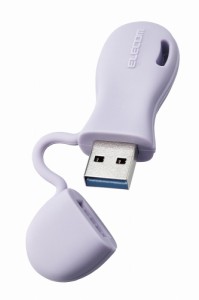 エレコム MF-JRU3032GPU USBメモリ 32GB USB3.2(Gen1)/3.1(Gen1)/3.0/2.0 USB A 一体型 キャップ式 ストラップホール付 シリコン素材 耐