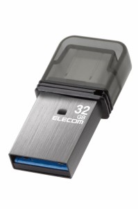 エレコム MF-CAU32032GSV USBメモリ 32GB USB3.2(Gen1)/3.1(Gen1)/3.0/2.0 2in1 【 Type-C / USB A 】 キャップ式 読込最大200MB/s 【 Wi