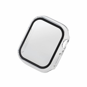 エレコム AW-22BFCGOCR アップルウォッチ カバー Apple Watch Series 9 / 8 / 7 41mm フルカバー ケース 強化ガラス ゴリラガラス 表面硬