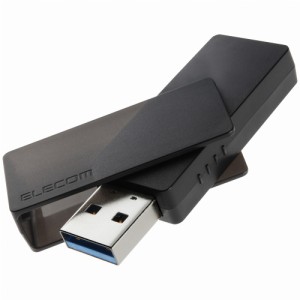 エレコム MF-RMU3B032GBK キャップ回転式USBメモリ 32GB 5Gbps(USB3.2(Gen1)/2.0)-A 誤回転防止 ホコリ混入防止 スライドロック（ブラッ