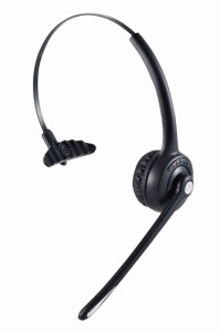 エレコム LBT-HSOH13BK Bluetooth ヘッドセット オーバーヘッドタイプ 片耳マイク付き マイクミュート機能付き マルチポイント対応[LBTHS