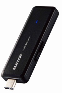 エレコム ESD-EMH0500GBK SSD 外付け 500GB USB3.2(Gen2) 読出最大1000MB/秒 小型 USBメモリ型 ポータブル スライド式 高速 耐衝撃 USB T