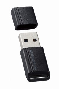 エレコム ESD-EXS1000GBK USB 10Gbps(USB3.2(Gen2))外付けポータブルSSD キャップ式 1TB（ブラック）[ESDEXS1000GBK] 返品種別A