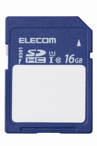 エレコム 文字が書ける SDHC メモリカード 16GB Class10 UHS-I U1 80MB/s ラベル/SDカードケース付き  MF-FS016GU11C返品種別A