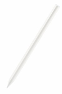 エレコム P-TPWIRE01WH Apple Pencil（第2世代）対応 iPad用 タッチペン 磁気吸着ワイヤレス充電対応 D型 ペン先交換可（ホワイト）[PTPW