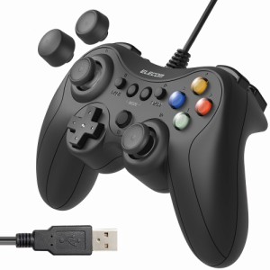 エレコム JC-GP30XVBK ELECOM GAMING 有線FPSゲームパッド USB接続 Xbox系ボタン配置 13ボタン 高耐久ボタン スティックカバー交換 公式