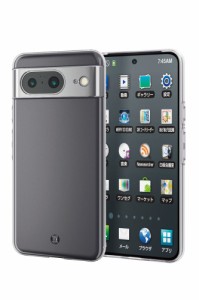 エレコム PM-P233UCTCR Google Pixel 8用 ソフトケース カメラレンズ保護設計 ワイヤレス充電可 ストラップホール付 極み設計（クリア）[