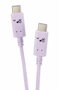 エレコム MPA-CCF10PUF Type-C ケーブル USB C to C 1m PD 60W（スリーピー(パープル×ブラック)）[MPACCF10PUF] 返品種別A