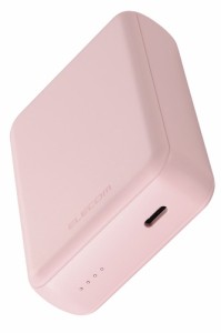 エレコム 超コンパクトモバイルバッテリー 10000mAh Type-C×1 15W Type-C-Cケーブル付属（ピンク） PSE適合 DE-C49-10000PN返品種別A