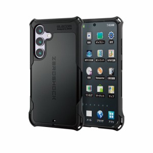 エレコム PM-G241ZEROBK Galaxy S24 ( SC-51E )用 ケース ハイブリッド カバー 衝撃吸収 カメラレンズ保護設計 ワイヤレス充電可 ストラ