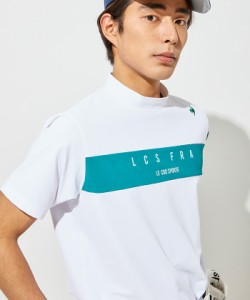 ルコック QGMVJA13-WH00-L メンズ EXcDRYモックネック半袖シャツ（ホワイト・サイズ：L）le coq sportif GOLF[QGMVJA13WH00L] 返品種別A