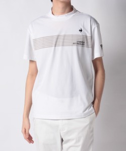 ルコック QGMVJA23-WH00-L メンズ モックネック半袖シャツ（ホワイト・サイズ：L）le coq sportif GOLF[QGMVJA23WH00L] 返品種別A