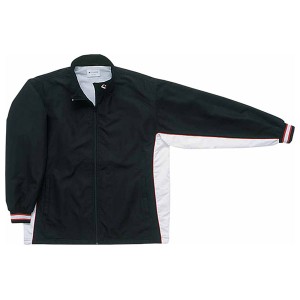 コンバース CON-CB182102S-1911-M 男女兼用 ウォームアップジャケット（前ファスナー・裾ボックスタイプ）（ブラック×ホワイト・サイズ