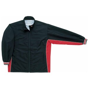 コンバース CON-CB182102S-1964-M 男女兼用 ウォームアップジャケット（前ファスナー・裾ボックスタイプ）（ブラック×レッド・サイズ：M