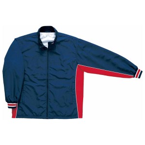 コンバース CON-CB182102S-2964-L 男女兼用 ウォームアップジャケット（前ファスナー・裾ボックスタイプ）（ネイビー×レッド・サイズ：L