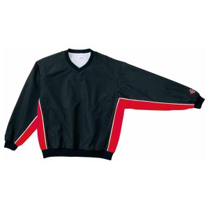 コンバース 男女兼用 Vネック ウォームアップジャケット（ブラック×レッド・サイズ：S） CONVERSE CON-CB182113S-1964-S返品種別A