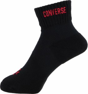 コンバース ストロングテーピングソックス（ブラック/レッド・サイズ：23〜25cm） CONVERSE CB121051-1964-2325返品種別A