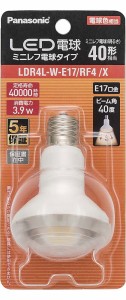 パナソニック LDR4LWE17RF4X LED電球 ミニレフ形 40W形相当 （電球色）Panasonic[LDR4LWE17RF4X] 返品種別A