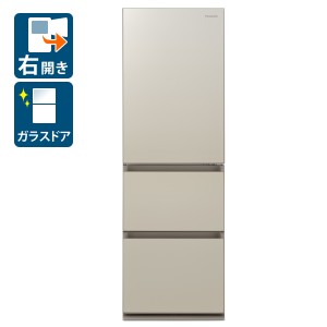 パナソニック NR-C374GC-N 365L 3ドア冷蔵庫（サテンゴールド）【右開き】Panasonic GCタイプ[NRC374GCN] 返品種別A