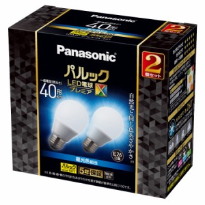 パナソニック LED電球 一般電球型 485lm (昼光色相当）【2個セット】 Panasonic パルック LED電球 プレミアX LDA4DDGSZ4F2T返品種別A