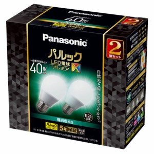 パナソニック LED電球 一般電球型 485lm (昼白色相当）【2個セット】 Panasonic パルック LED電球 プレミアX LDA4NDGSZ4F2T返品種別A