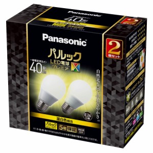 パナソニック LED電球 一般電球型 485lm (温白色相当）【2個セット】 Panasonic パルック LED電球 プレミアX LDA5WWDGSZ4F2T返品種別A